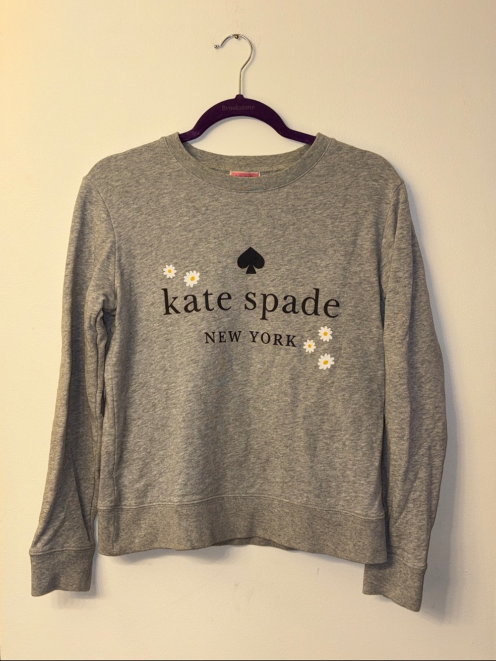 kate spade Grey Logo Daisy Crewneck Sweatshirt